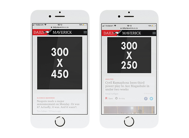 Mobile display adverts example