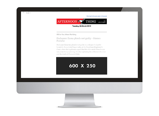 Newsletter adverts example