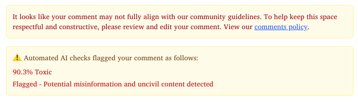 Automated checks screenshot