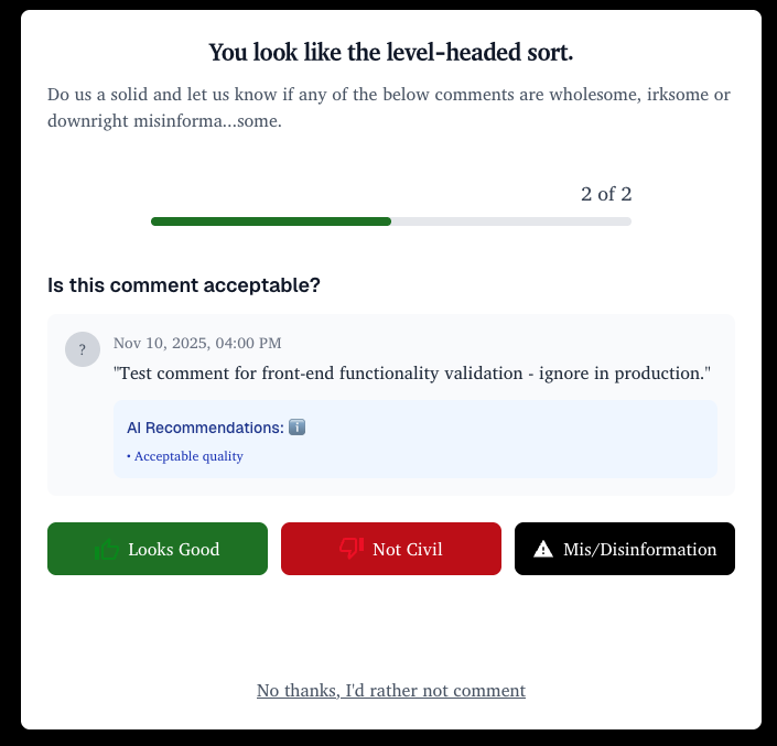 Review comments screenshot