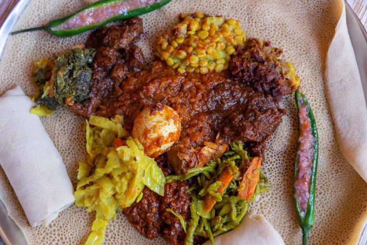 Soak up Ethiopian flavours with injera