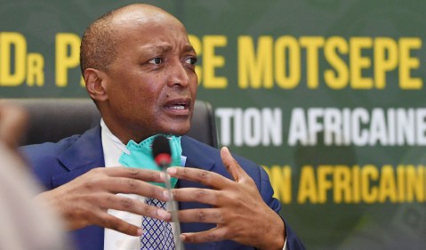 New CAF president Patrice Motsepe has to play on a rough pitch