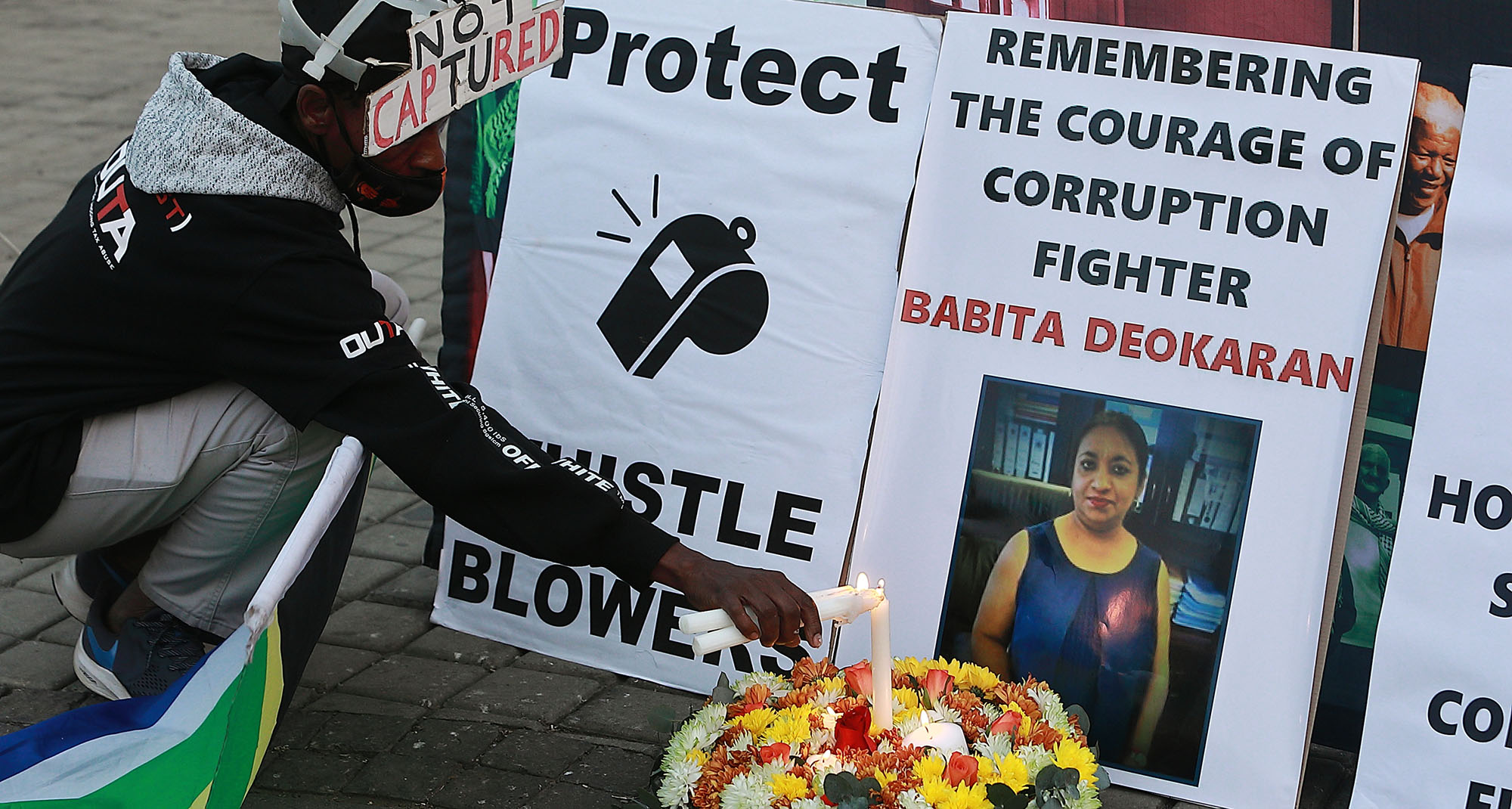 A candlelight vigil for corruption whistle-blower Babita Deokaran