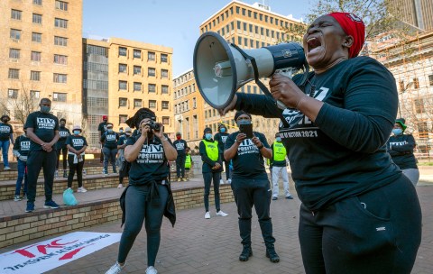 Treatment Action Campaign steps up its campaign to save Gauteng’s public healthcare system, spends night outside the premier’s office