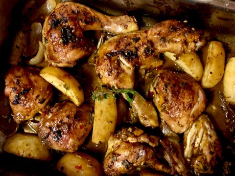 What’s cooking today: Chicken & potato tray bake