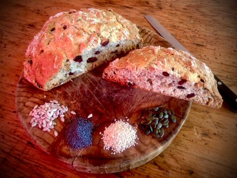 What’s cooking today: Four-seed & cranberry soda bread
