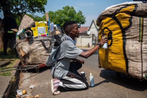 Turning trash into treasure: South African artists join forces with waste reclaimers to create works of value
