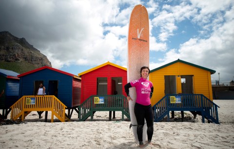 Instead of succumbing to fear and anger after losing her sight, surfer Michele Macfarlane is making waves