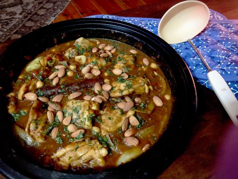 What’s cooking today: Moroccan chicken tagine with dates, honey and almonds