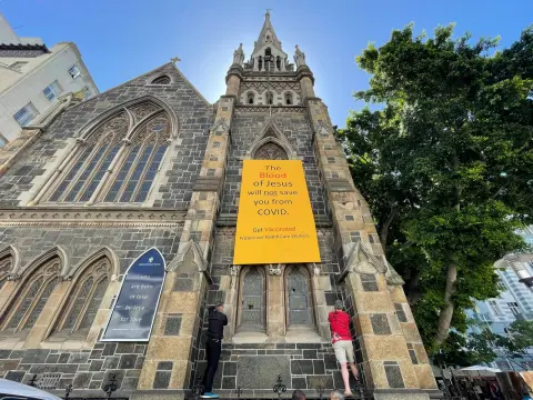 The banner that rings: Methodist church calls for religious organisations to support vaccination