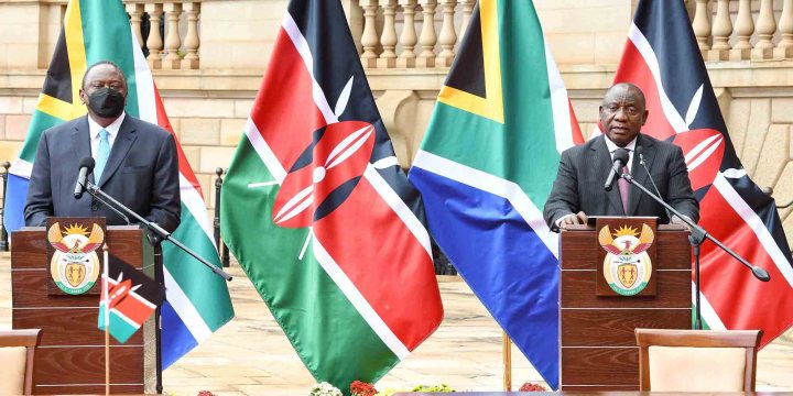 Islamic State insurgents could target South Africa, warns President Ramaphosa during Pretoria conference with Kenya’s Kenyatta