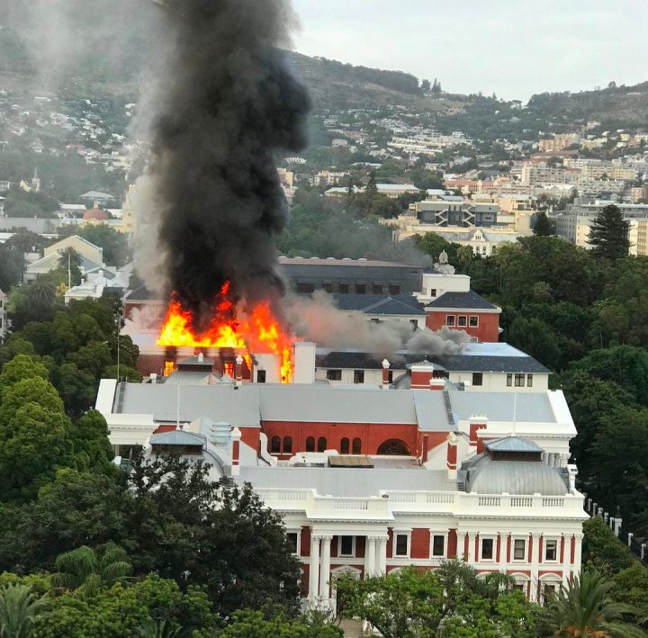 Major fire wracks parliament building, raising questions about why no protection services staff were on duty