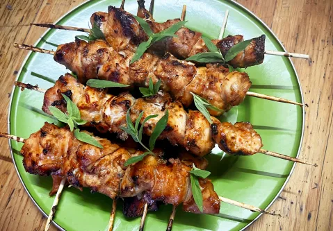 What’s cooking today: Char siu chicken skewers