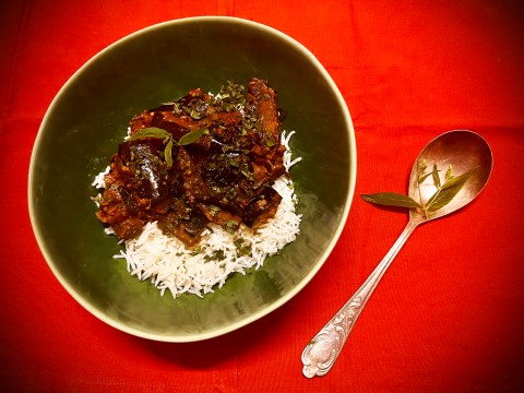What’s cooking today: Mushroom and brinjal curry