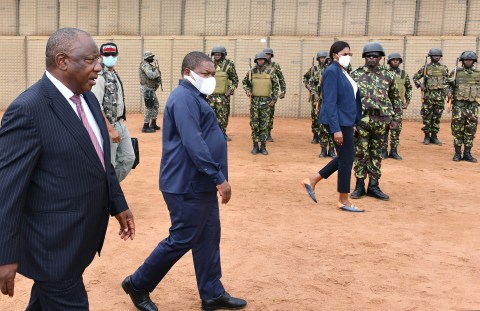 Ramaphosa meets SADC troops in Mozambique amid scramble to raise funds for their deployment