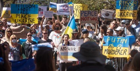 Pro-Ukraine protest in Cape Town calls for an end to Putin’s putsch