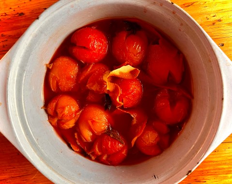 What’s cooking today: Plums poached in hanepoot