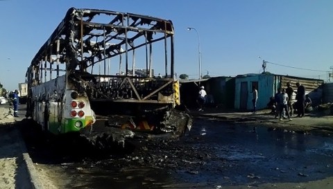 Golden Arrow, City of Cape Town and Eskom vehicles torched amid taxi drivers’ protest