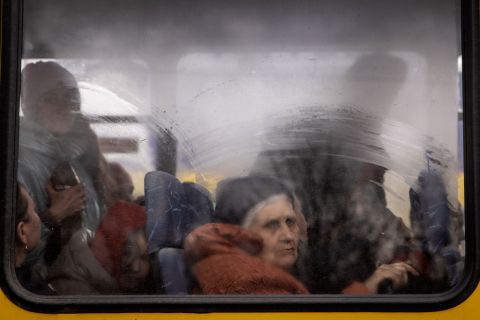 Exhausted evacuees from Mariupol steel plant reach safety in Ukrainian city