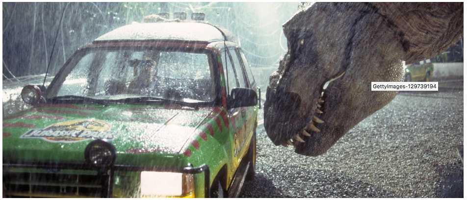T Rex from the film Jurassic Park.