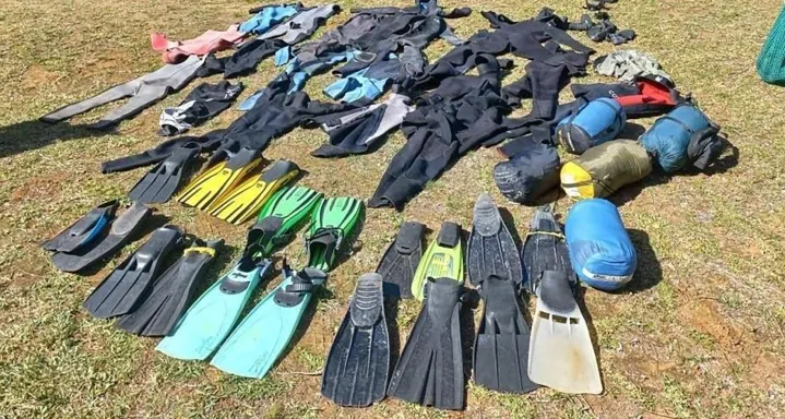 Abalone haul: poaching gear recovered in Table Mountain National Park