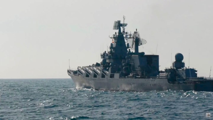 Russia says crippled warship to be towed back to port, as Ukraine claims missile hit