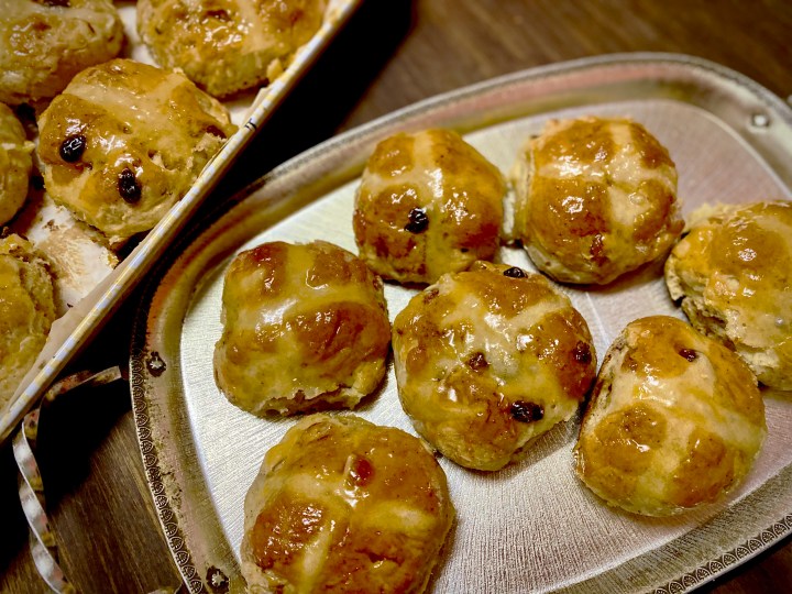 Hot cross buns, spicy and with a hint of citrus