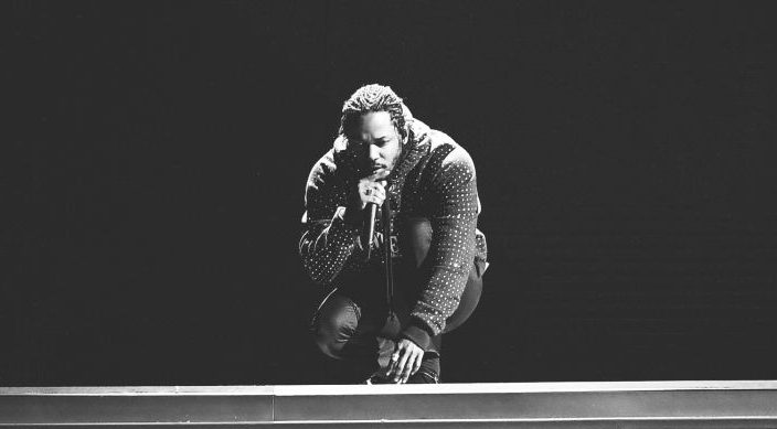 Kendrick Lamar performs at The BRIT Awards 2018 held at The O2 Arena on February 21, 2018 in London, England. 