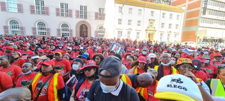 Taxing time — hundreds of SARS workers out on national strike for higher wages