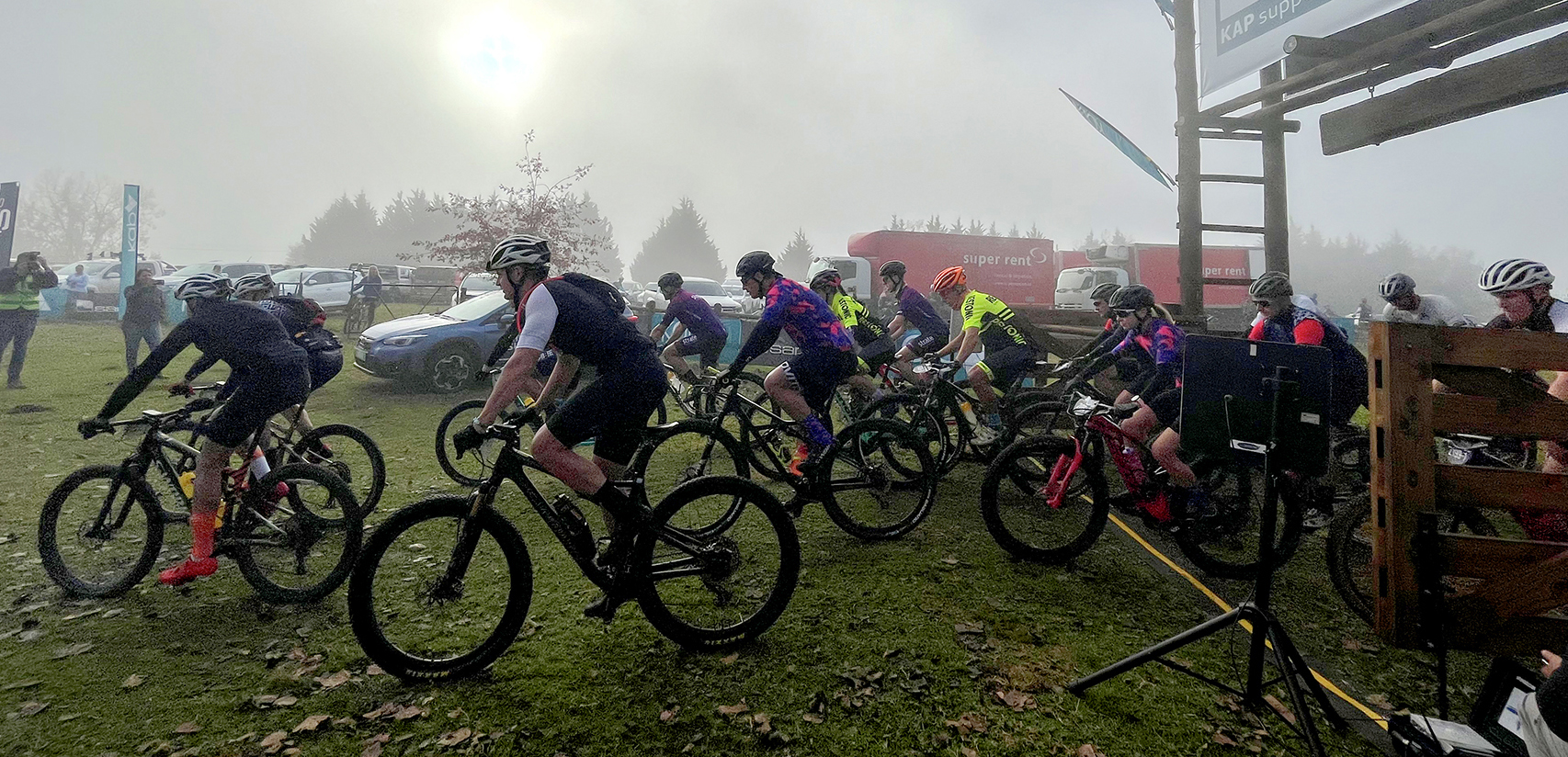 Riders set off on the first leg of the 2022 KAP sani2c