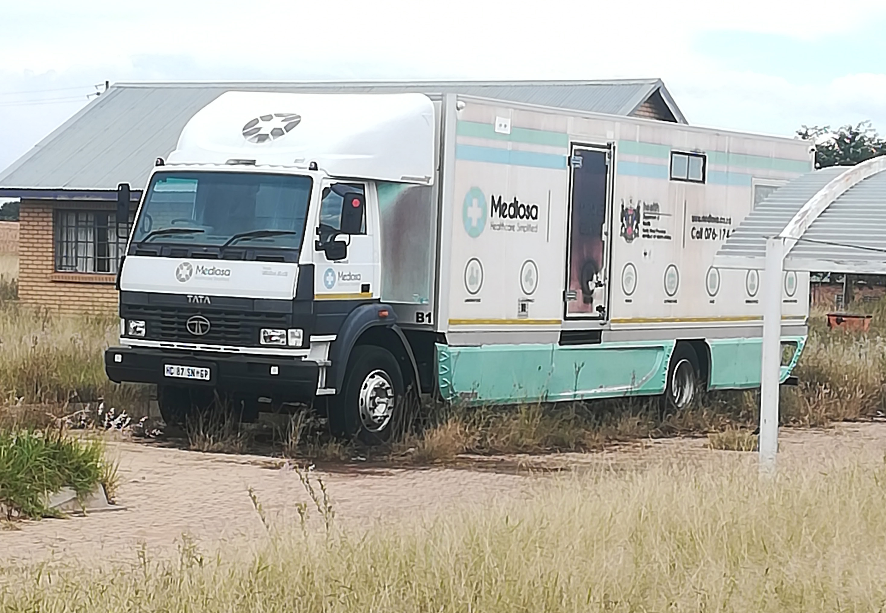 A Gupta-linked Mediosa truck Ratlou Community Health Centre