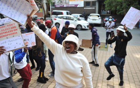 Protesters demand action against xenophobia in picket at Joburg SAHRC offices