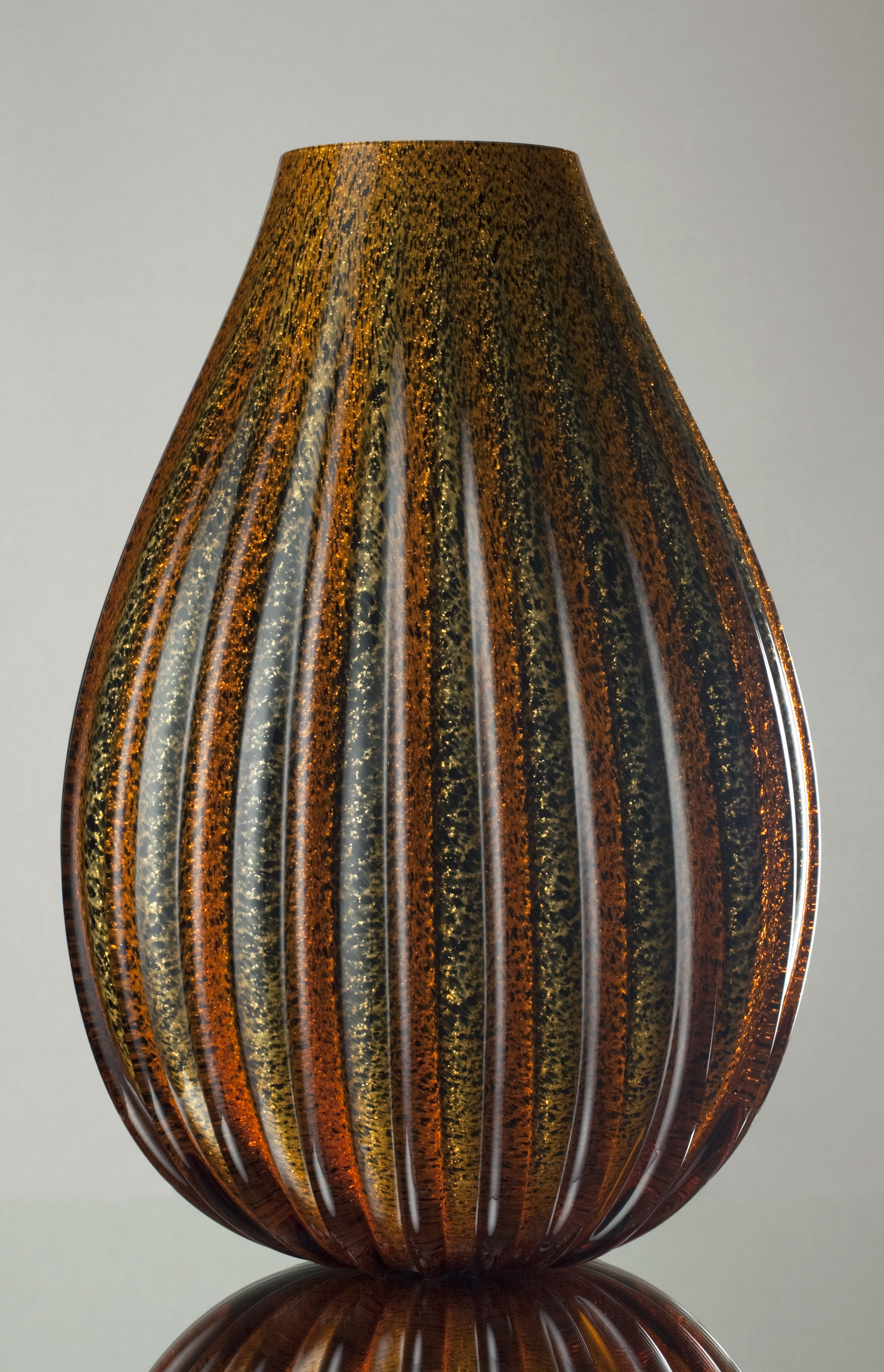 Gold Striped Vase – Jean Claude Novaro