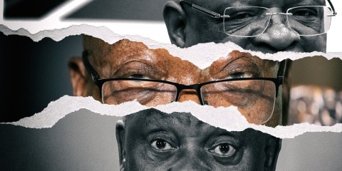A composite image of Chief Justice Raymond Zondo, Jacob Zuma and Cyril Ramaphosa for the theme of direct presidential elections