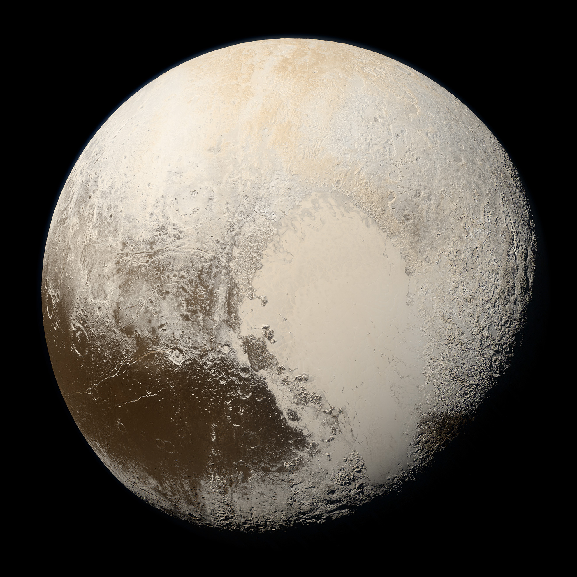 True colours of Pluto. 