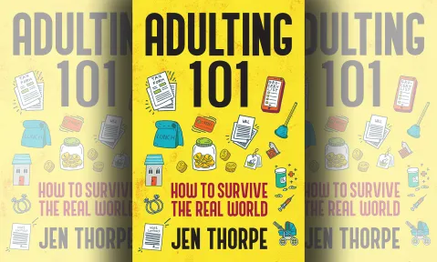 "Adulting 101" by Jen Thorpe book cover.