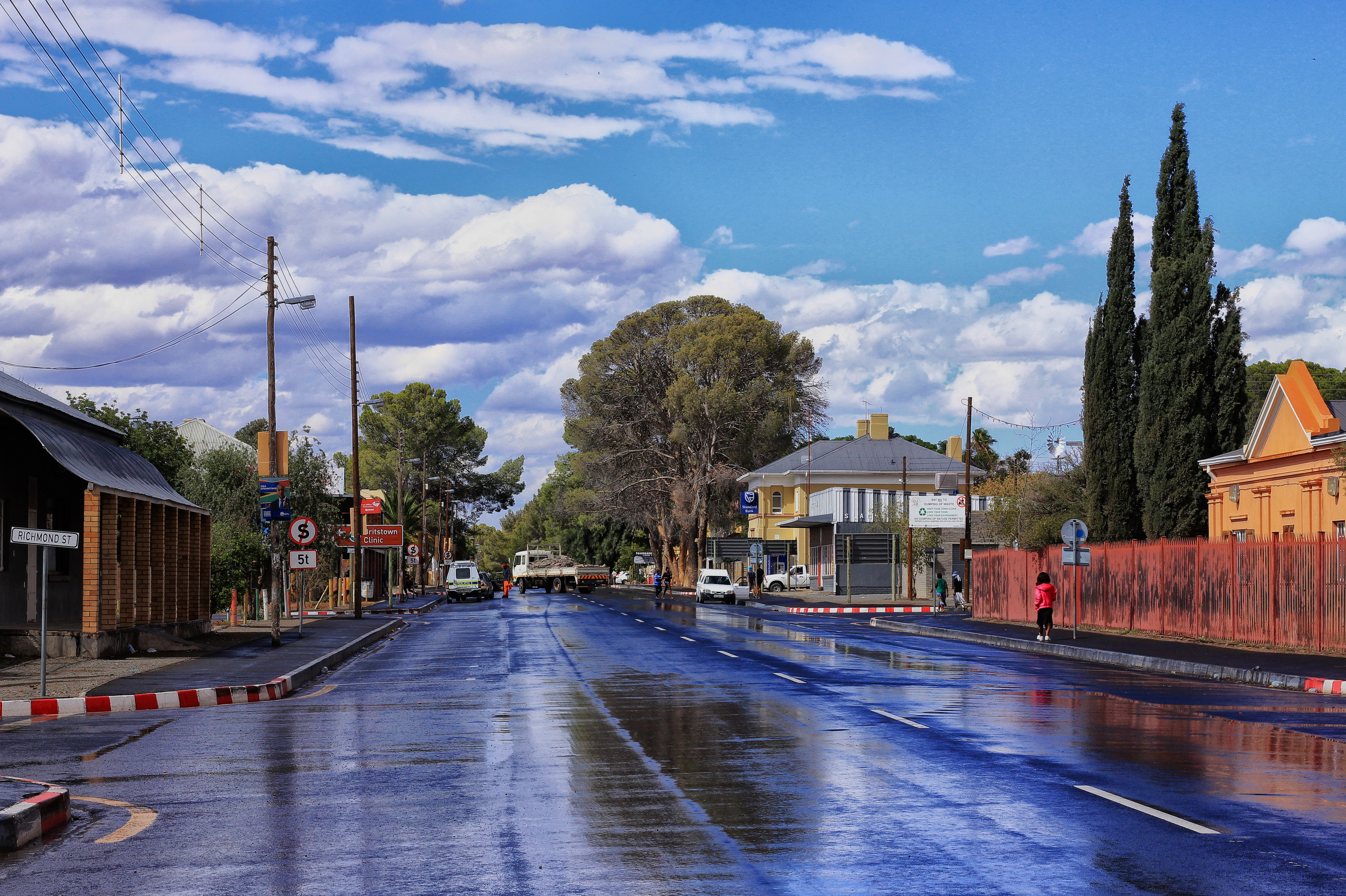 Britstown’s main road – rainwashed after a long-awaited downpour. 
