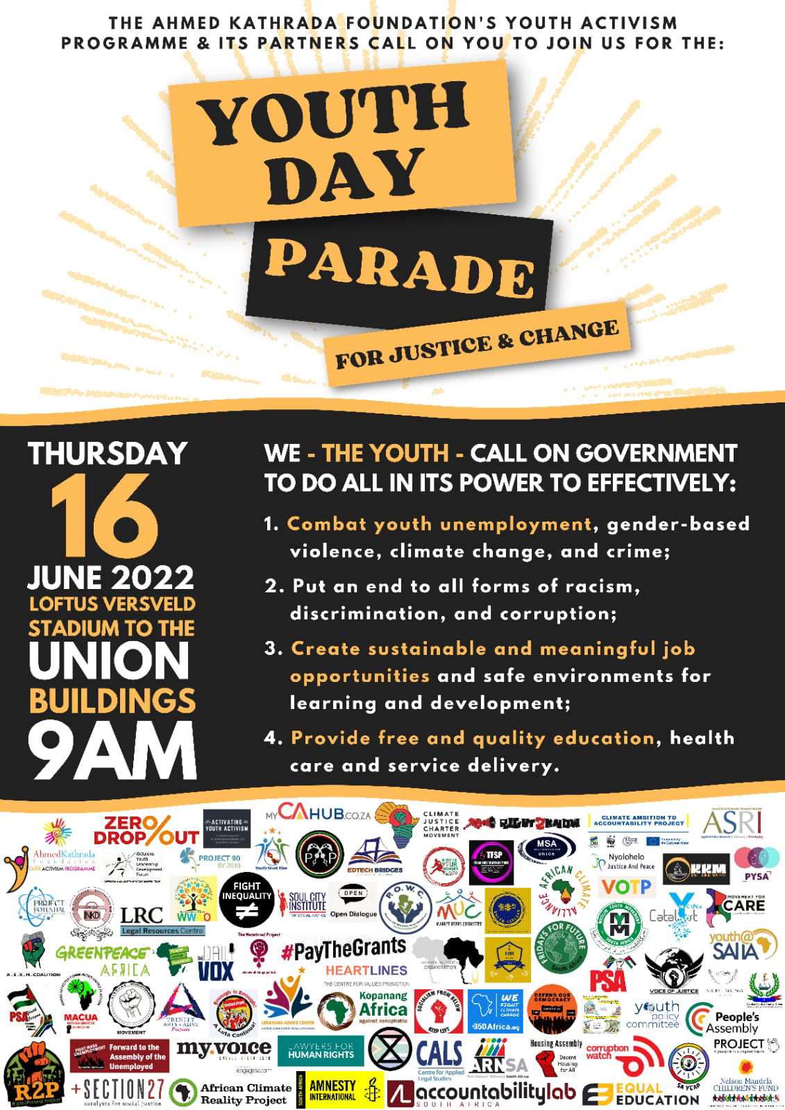 A poster advertising the Youth Day parade
