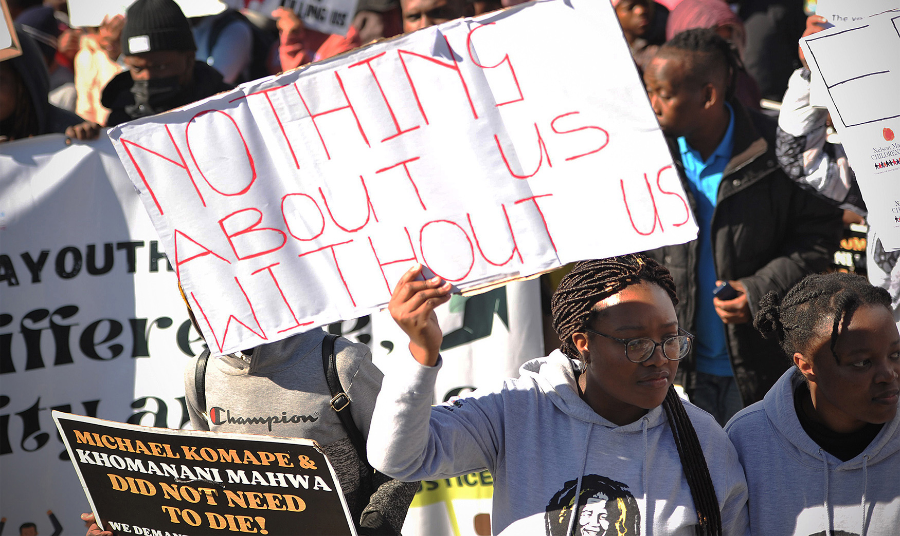 Protesters march on Youth Day