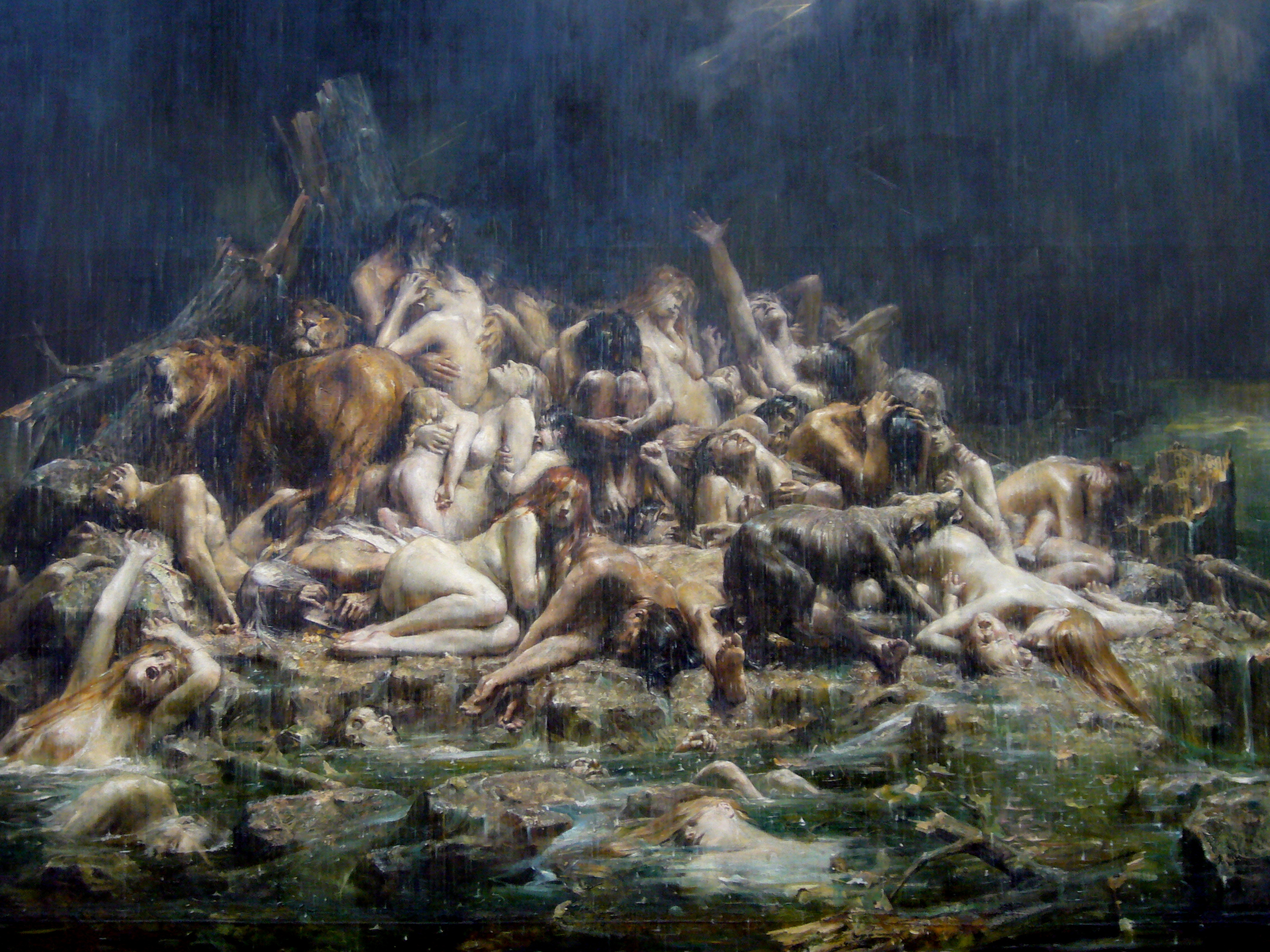 The Flood of Noah and Companions (c. 1911) by Léon Comerre. 