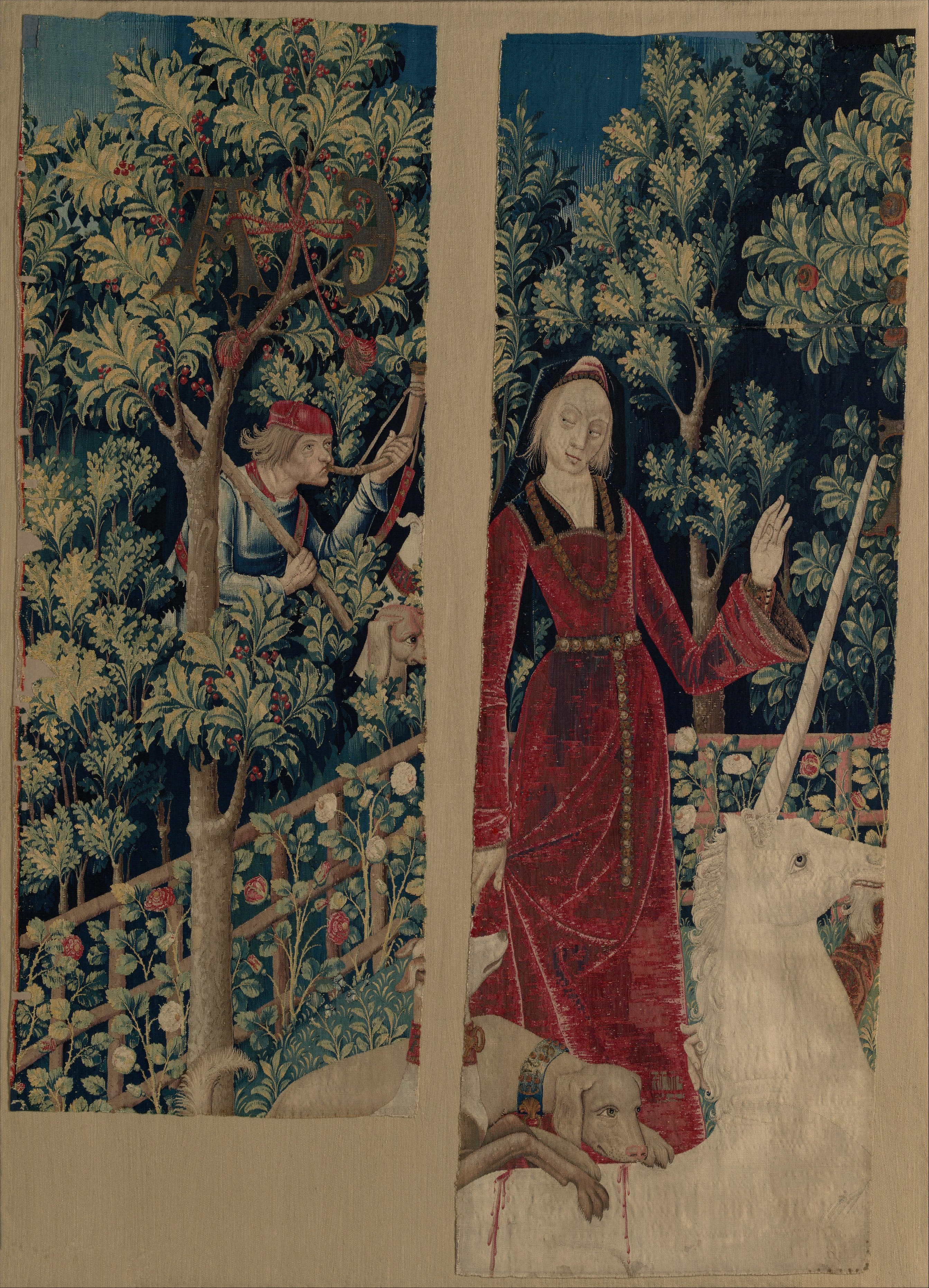 The Unicorn Surrenders to a Maiden (from the Unicorn Tapestries) 