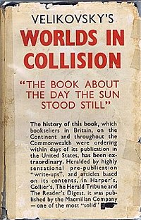 Velikovsky's controversial book "Worlds in Collision".