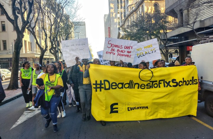 Learners protest education department proposal to end deadlines to fix schools