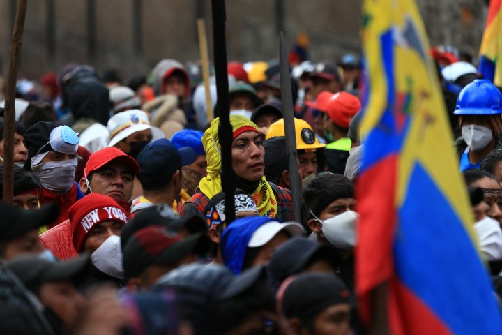 Thousands march in Quito after night of Ecuador protest violence