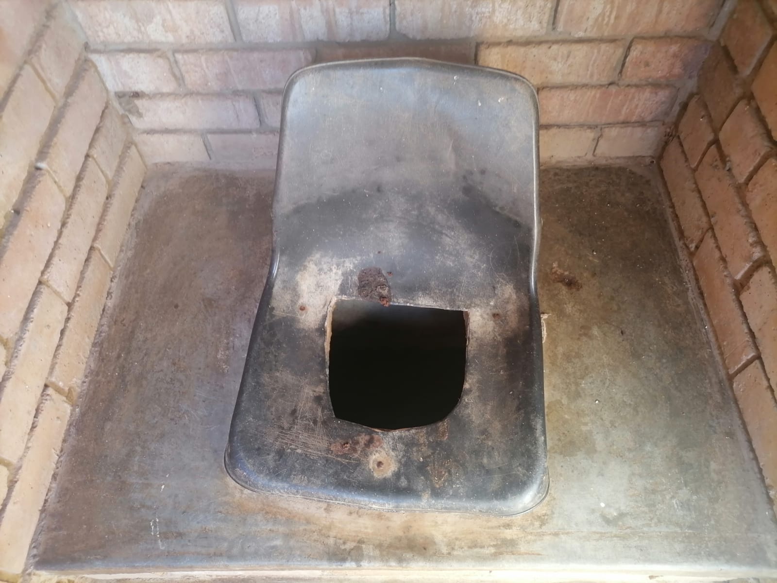 One of the pit toilets at Mpepule Primary.
