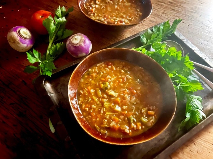 What’s cooking today: Chunky vegetable & barley soup