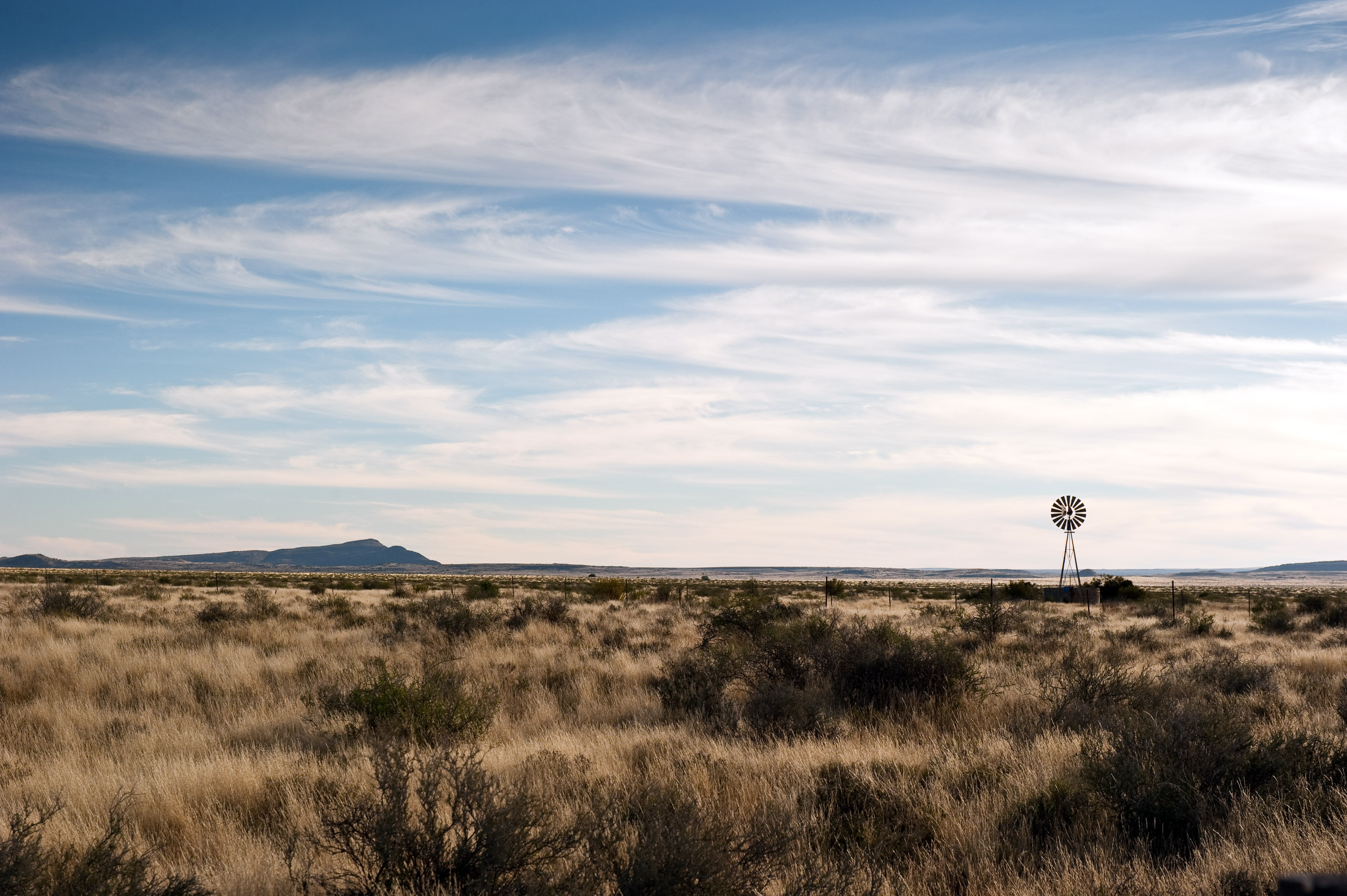 A scenic view of the plains in the Karoo near Victoria West. 