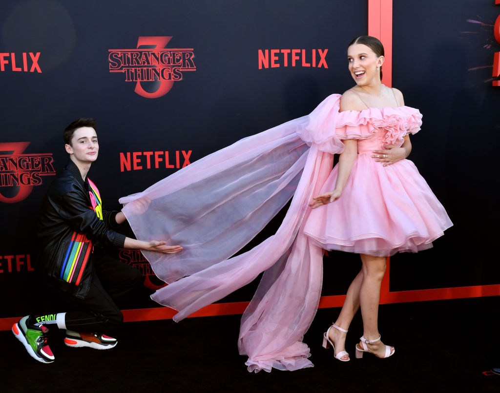 Noah Schnapp and Millie Bobby Brown attend the premiere of Netflix's "Stranger Things" Season 3 on June 28, 2019 in Santa Monica, California. Image: Amy Sussman / Getty Images
