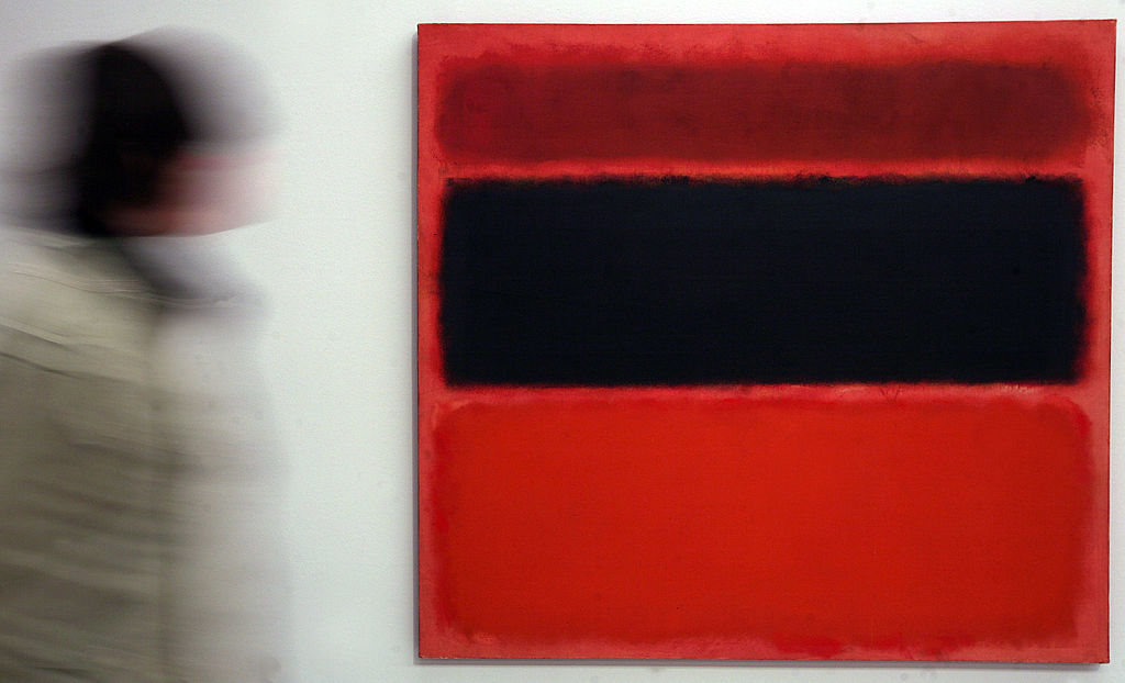An abstract painting of US painter Mark Rothko is seen prior to the opening of an exhibition at the Munich Kunsthalle on February 7, 2008 in Munich, Germany. 