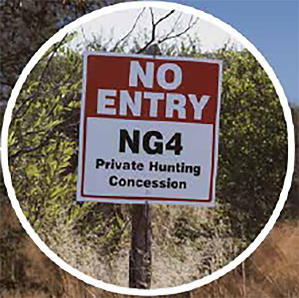 botswana hunting sign